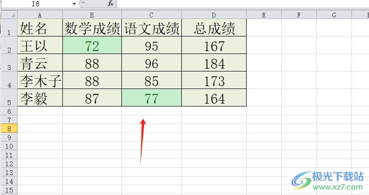 ​excel表格数据小于80设置成绿色的教程