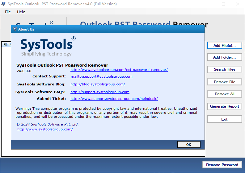 SysTools PST Password Remover(pst密码移除)(1)
