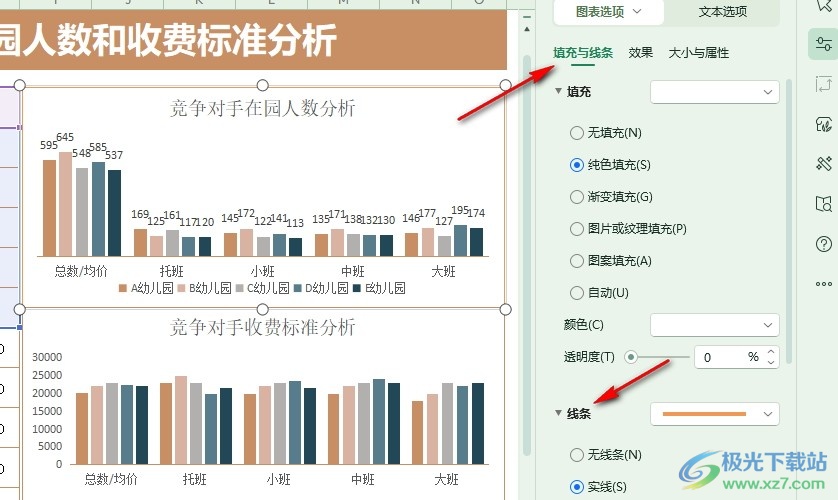 WPS Excel更改图表线条颜色的方法