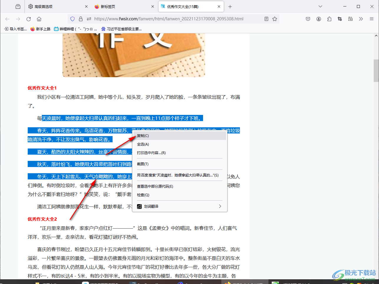 Firefox火狐浏览器取消网页文字复制权限的方法