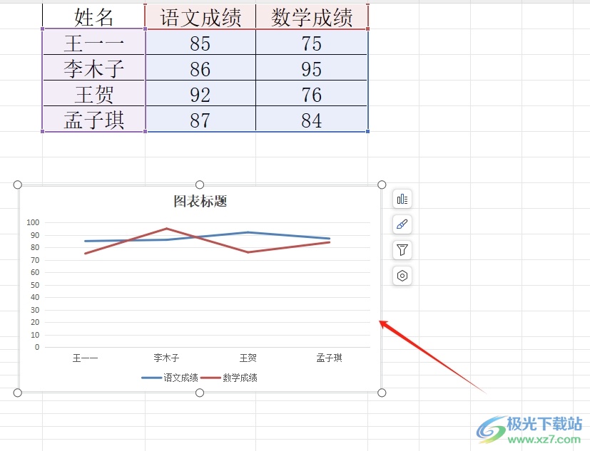 wps将数据设置为图表的教程