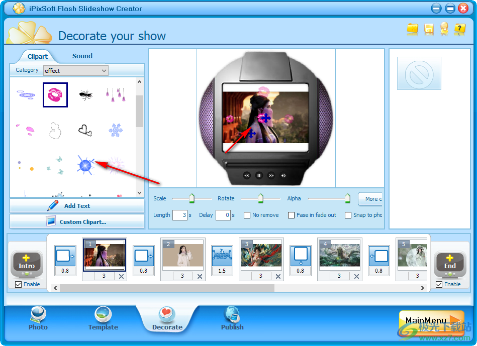 iPixSoft Flash Slideshow Creator(幻灯片制作)