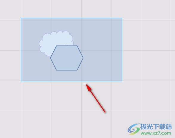 钉钉白板文档将多个形状组合在一起的方法