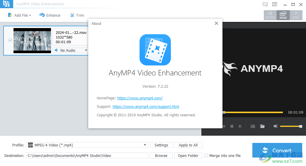 AnyMP4 Video Enhancement(视频增强)