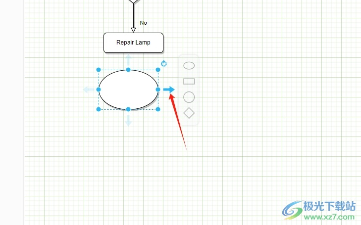 Draw.io在框后加线的教程