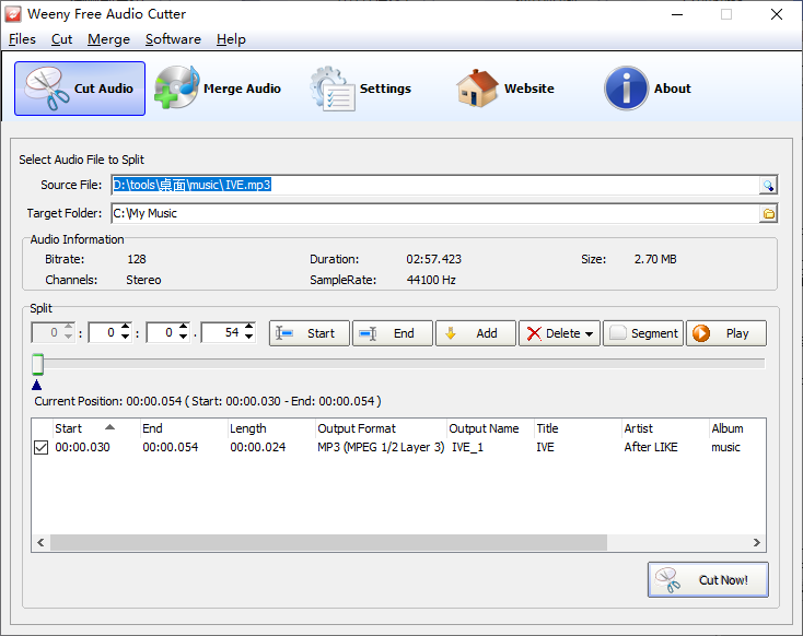 Weeny Free Audio Cutter(音频剪切)(1)