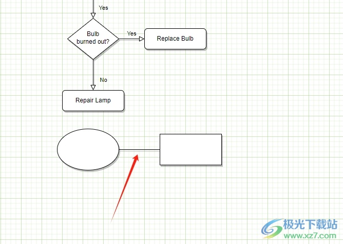 Draw.io在框后加线的教程