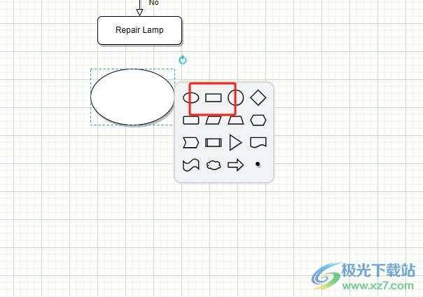 Draw.io在框后加线的教程