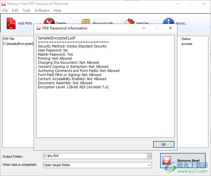 Weeny Free PDF Password Remover(PDF密码移除)
