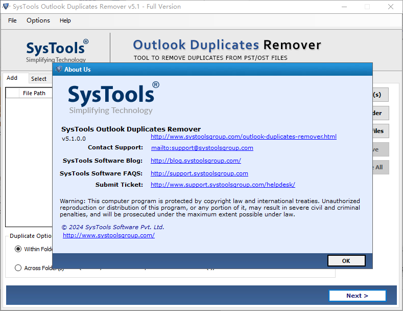 SysTools Outlook Duplicates Remover(重复删除)(1)