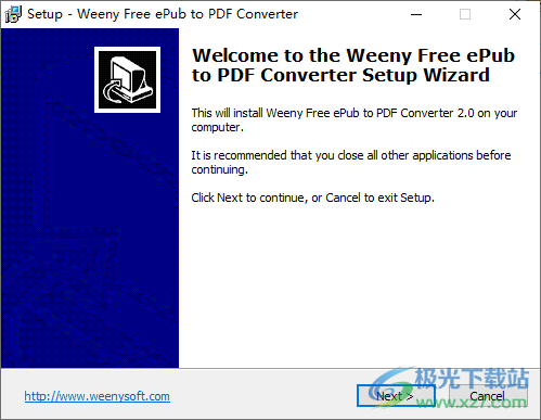 Weeny Free ePub to PDF Converter(电子书转换)