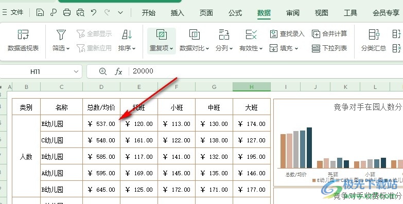 WPS Excel表格设置自定义排序的方法