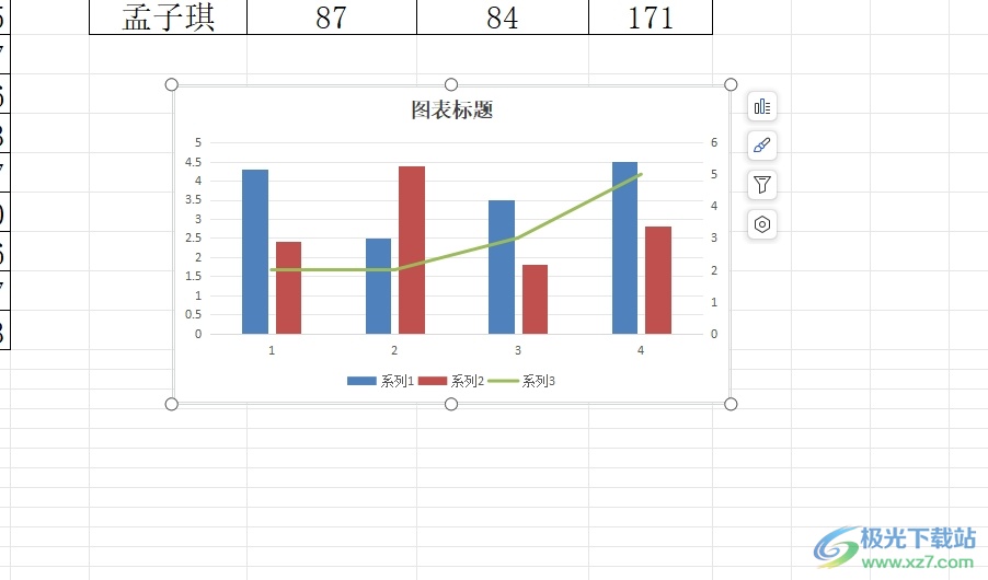 wps设置两个纵坐标轴的教程