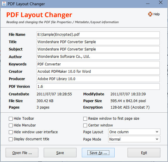 Adept PDF Layout Changer(PDF属性设置)(1)