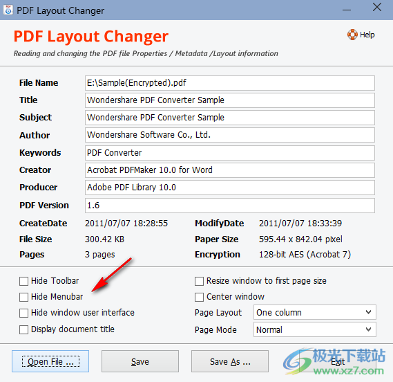 Adept PDF Layout Changer(PDF属性设置)