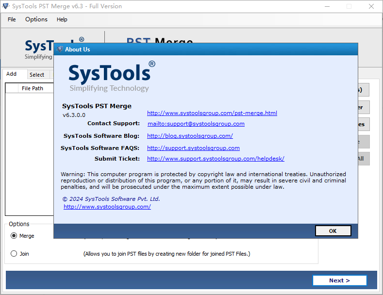 SysTools PST Merge(pst合并)(1)
