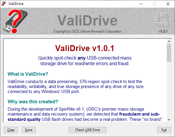 ValiDrive(U盘/移动硬盘容量检测工具)(1)