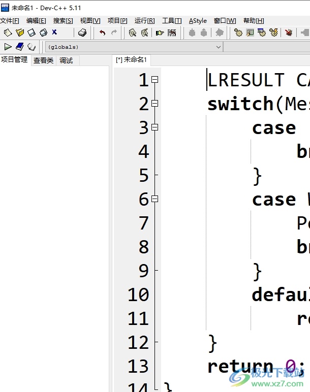 dev c++调整代码开头缩进量的教程