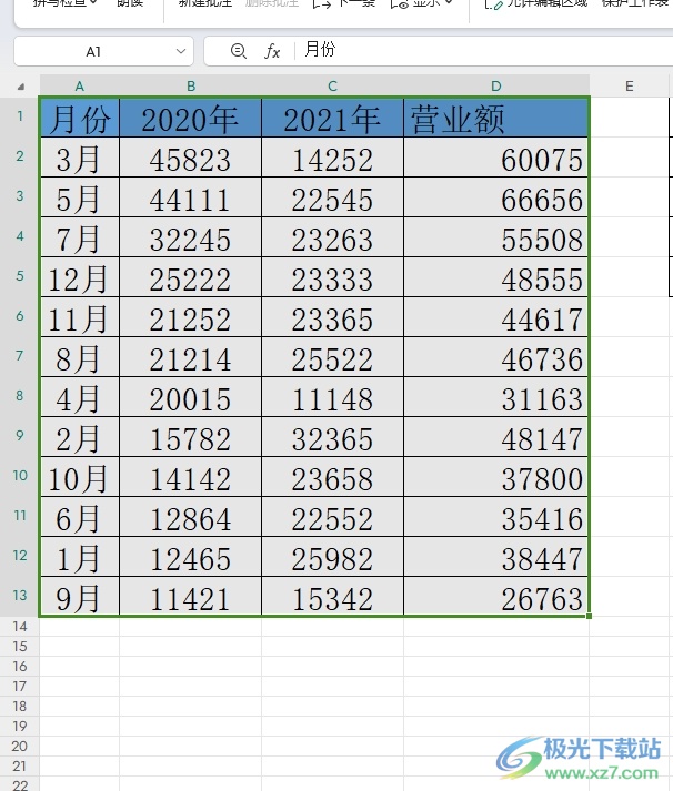 wps表格消除线条的教程