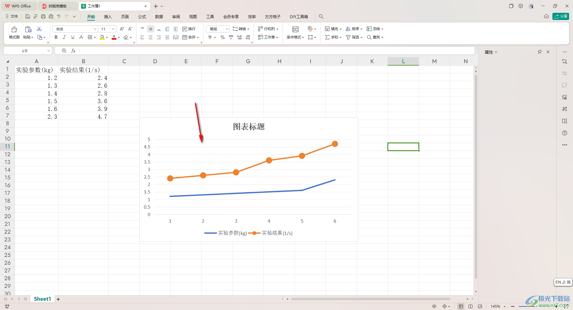 WPS Excel折线图的圆点变成三角形的方法