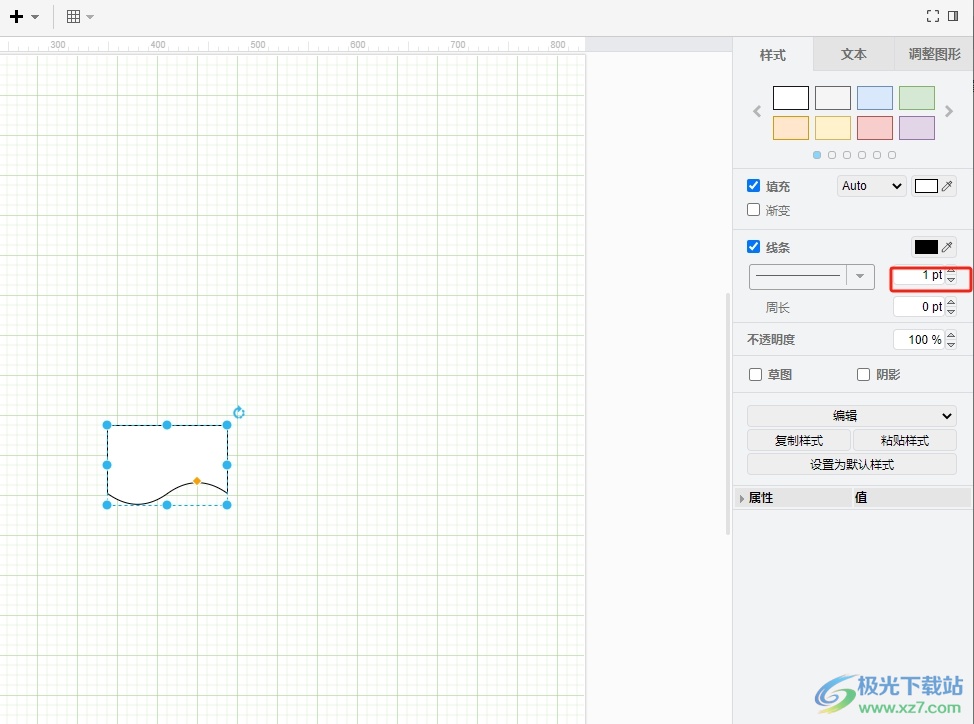 Draw.io加粗图形线条的教程