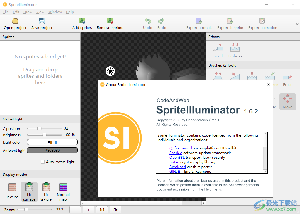 CodeAndWeb SpriteIlluminator(法线贴图制作软件)
