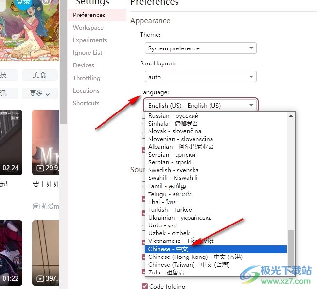 谷歌浏览器将控制台语言改为中文的方法