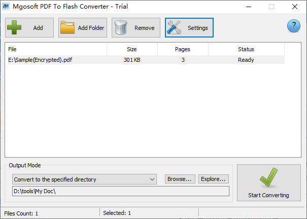 Mgosoft PDF To Flash Converter(PDF转Flash工具)(1)