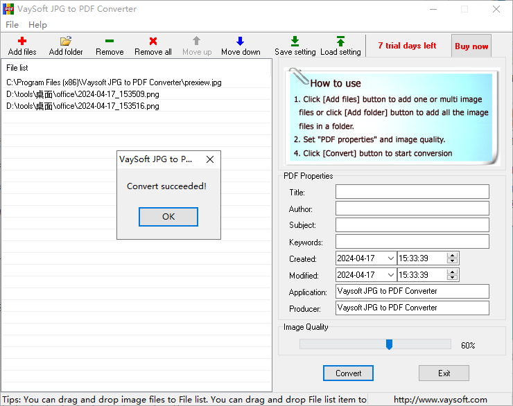 VaySoft JPG to PDF Converter(JPG转PDF工具)(1)