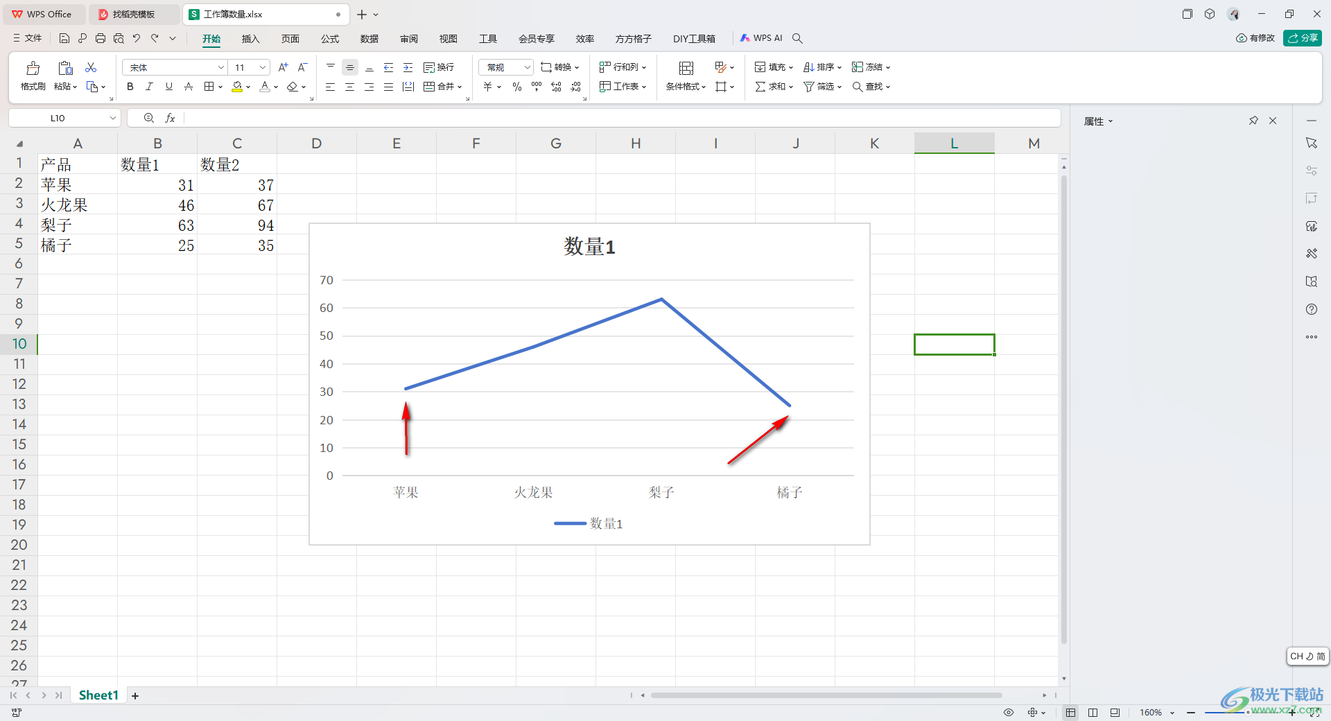 WPS Excel折线图设置折线从图表边缘开始的方法