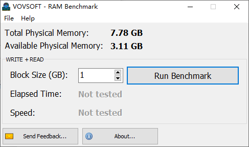 Vovsoft RAM Benchmark(内存基准测试工具)(1)