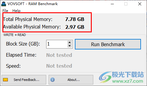 Vovsoft RAM Benchmark(内存基准测试工具)