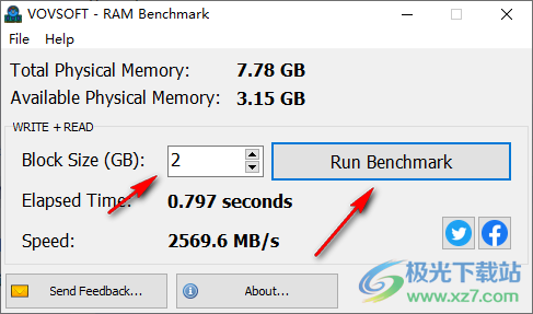 Vovsoft RAM Benchmark(内存基准测试工具)