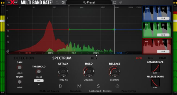 aiXdsp Multiband Gate(混合鼓声插件)(1)