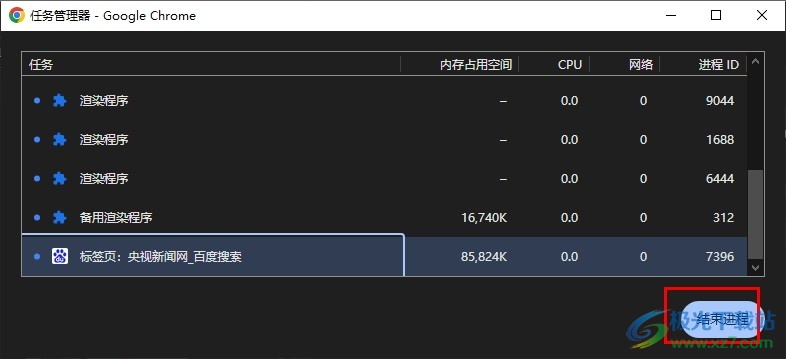 谷歌浏览器结束浏览器后台进程的方法