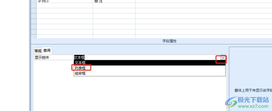 access设置男女性别选项的教程