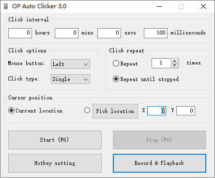 OP Auto Clicker(鼠标点击器)(1)