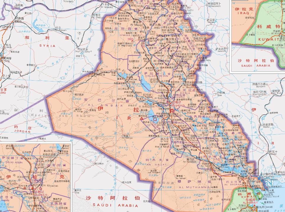 伊拉克地图位置世界地图(1)