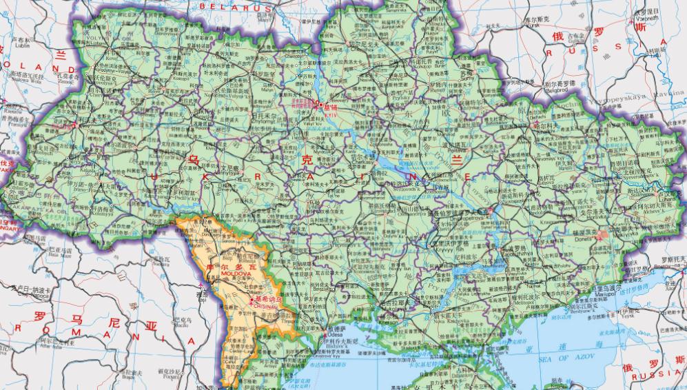 乌克兰地图高清版大图全图放大(1)