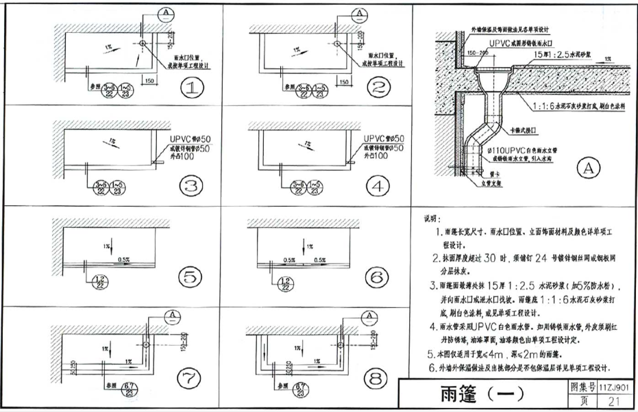 11zj901室外装修及配件图集pdf高清版(1)