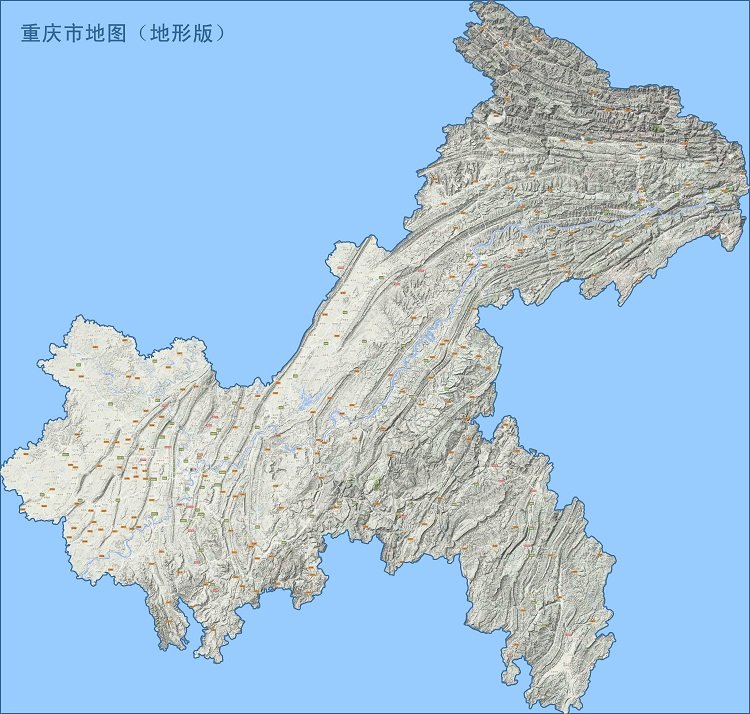 重庆地形图高清版大图免费版(2)