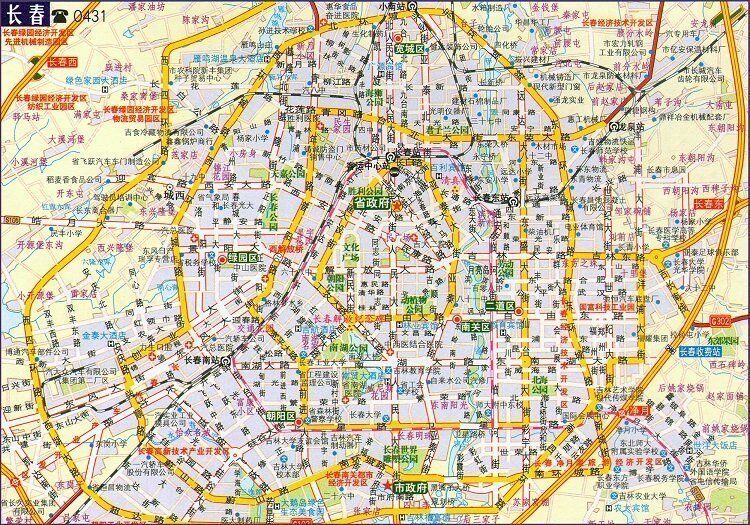 长春交通地图全图高清版大图(1)
