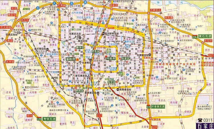 石家庄交通地图高清版大图(1)