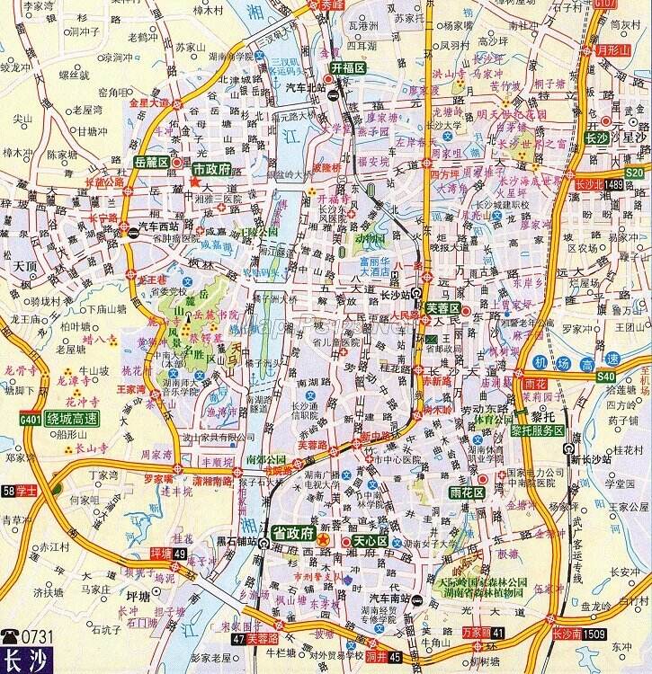 长沙市交通地图高清版大图全图(1)
