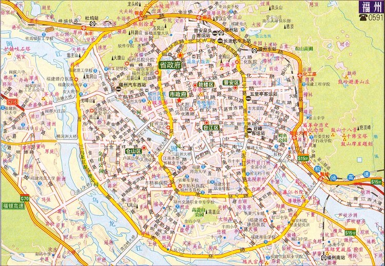 福州交通地图高清版