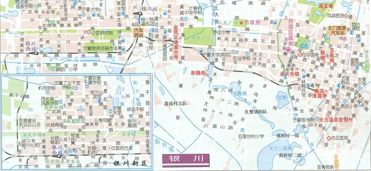 银川交通地图全图高清版大图(1)