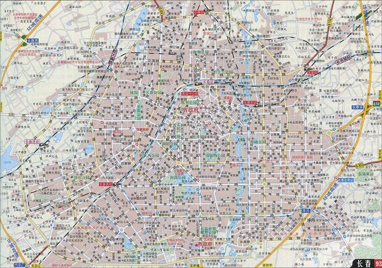 长春旅游地图全图高清版大图(1)