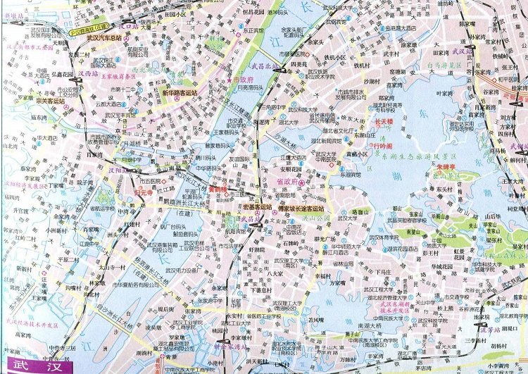 武汉市旅游地图高清版