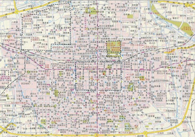 西安市旅游地图全图高清版大图(1)