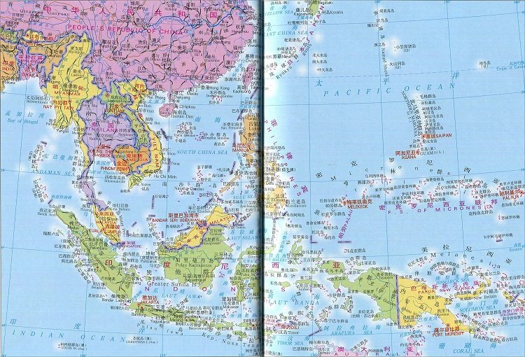 东南亚地形图简图